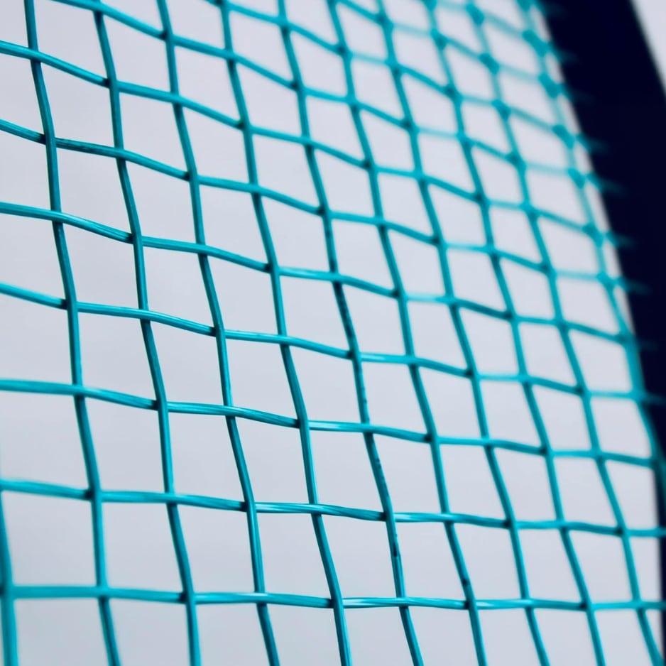 Close-up of teal Solstice Power strings